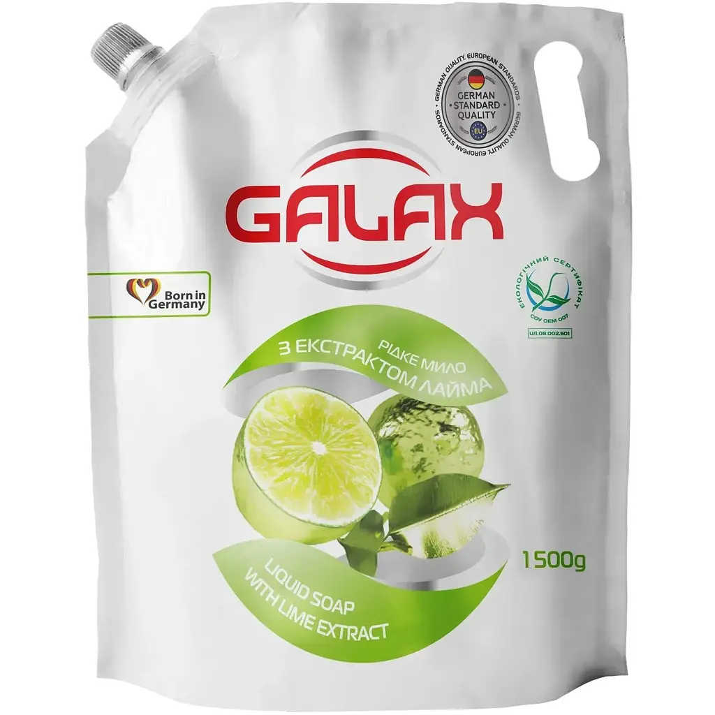 Рідке мило Galax з екстрактом лайма 1500 мл (721624)