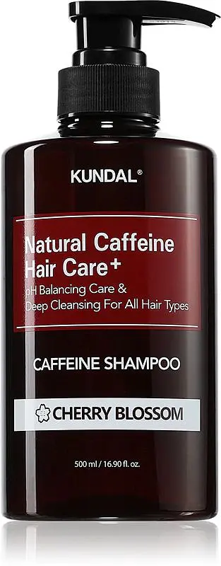 Шампунь проти випадіння «Вишневий Цвіт» Kundal Natural Caffeine & Intensive Scalp Care Shampoo Cherry Blossom 500 мл