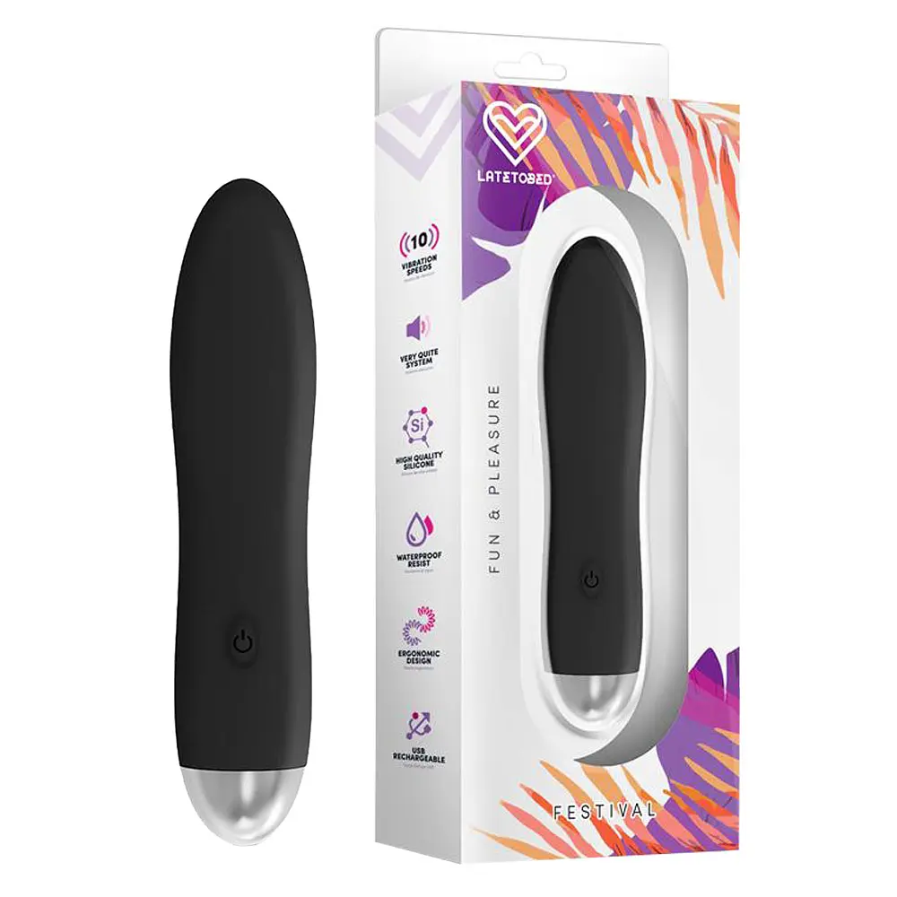 Вибратор Festival Dawel 13 см (черный) - фото 5