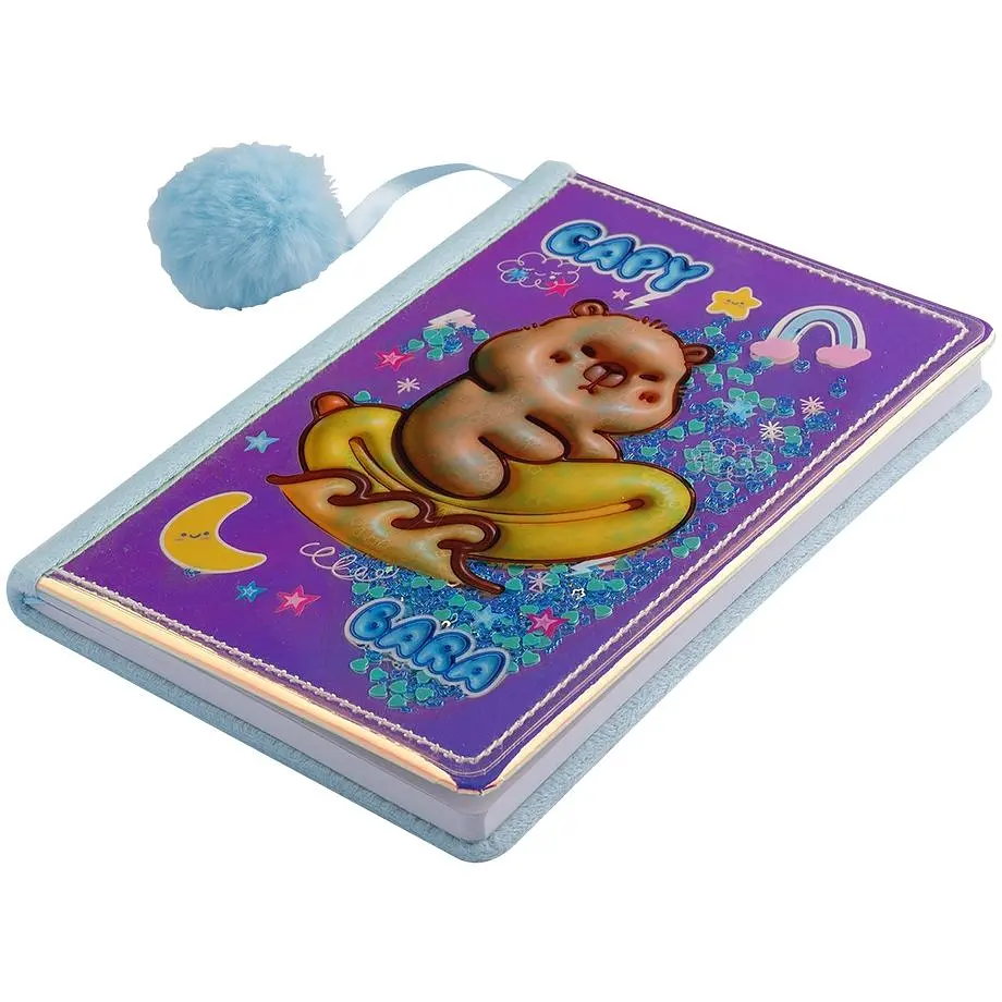 Блокнот А5 ZiBi Capybara Kids Line с глитером клетка 80 листов (ZB.700028) - фото 2