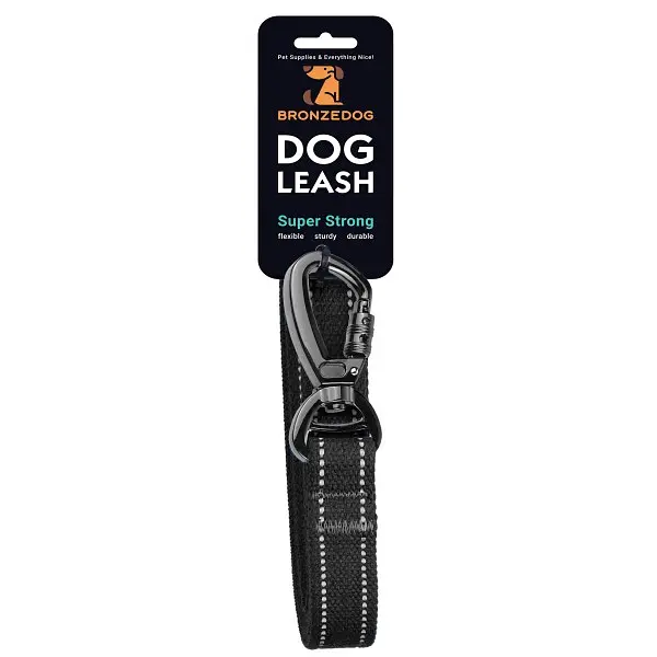 Повідець для собак Barksi Сotton з карабіном на замку 200x3.2 см графіт - фото 4