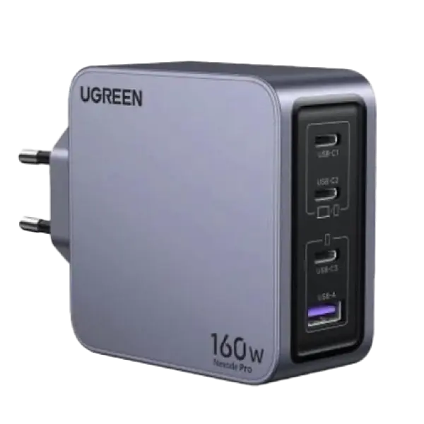 Зарядный адаптер блок питания 4 выхода Ugreen X763 Nexode Pro 160 W 1U + 3C (UGR-25877) - фото 5