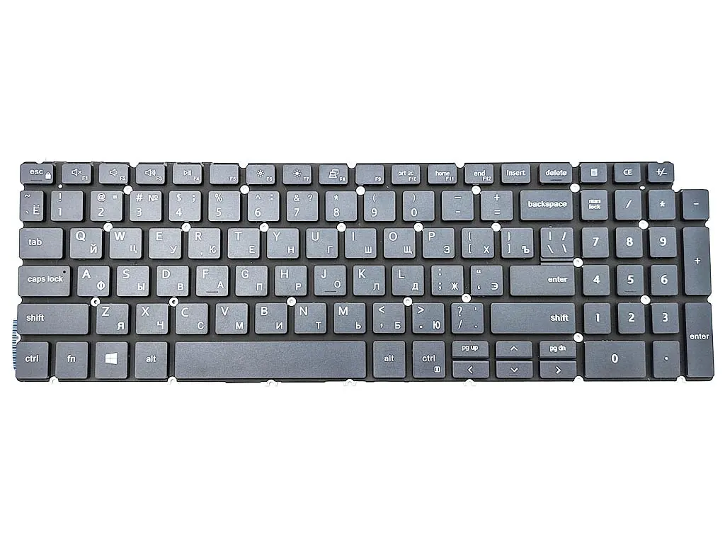 Клавіатура для DELL Inspiron 7591, 5590, 5591, 5598, 7590, 5593, 5584, 7790, P90F, P83F, 7500, 7501, 5501, 5502 (RU Gray) - фото 3