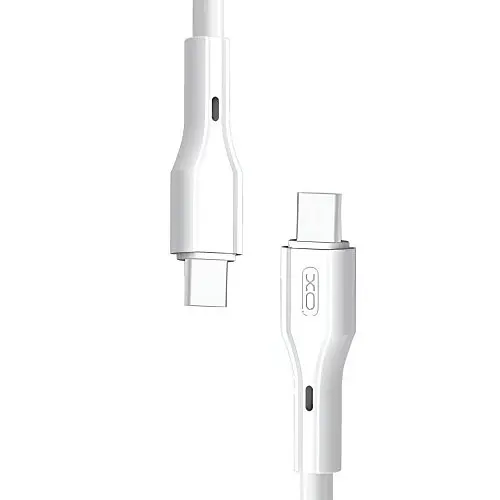 Кабель XO NB-Q231B Rock Series Type-c to Type-C 60W Data Cable Білий - фото 3