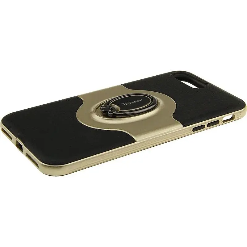 Чохол-накладка iPaky PC Bumper Soft case with 360 finger ring holder iPhone 7 Plus Gold - фото 7