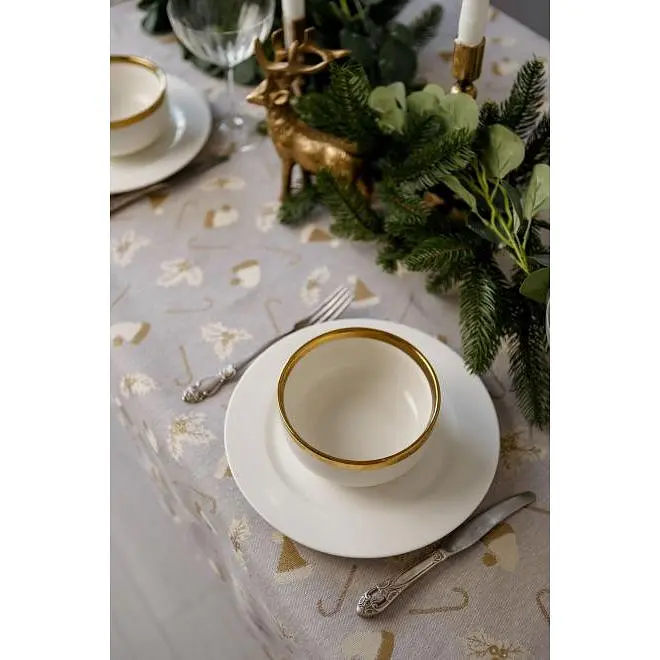 Скатерть Прованс Шапочки на бежевом 136х136 см (36549)  - фото 3