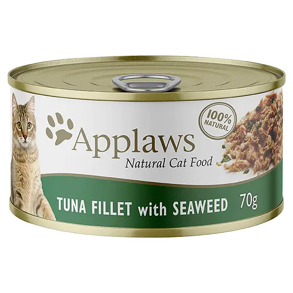 Консерви для котів Applaws Tuna Fillet with Seaweed in Broth з тунцем - фото 2