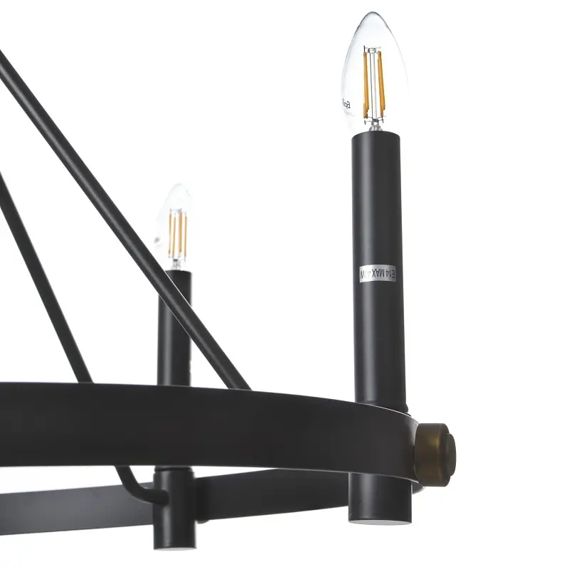 Люстра Brille подвесная лофт E14 40W BK (BL-397S/5) - фото 3