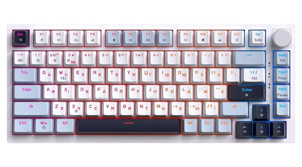 Клавиатура GamePro Genesis Warden MK160BL RGB White - фото 2