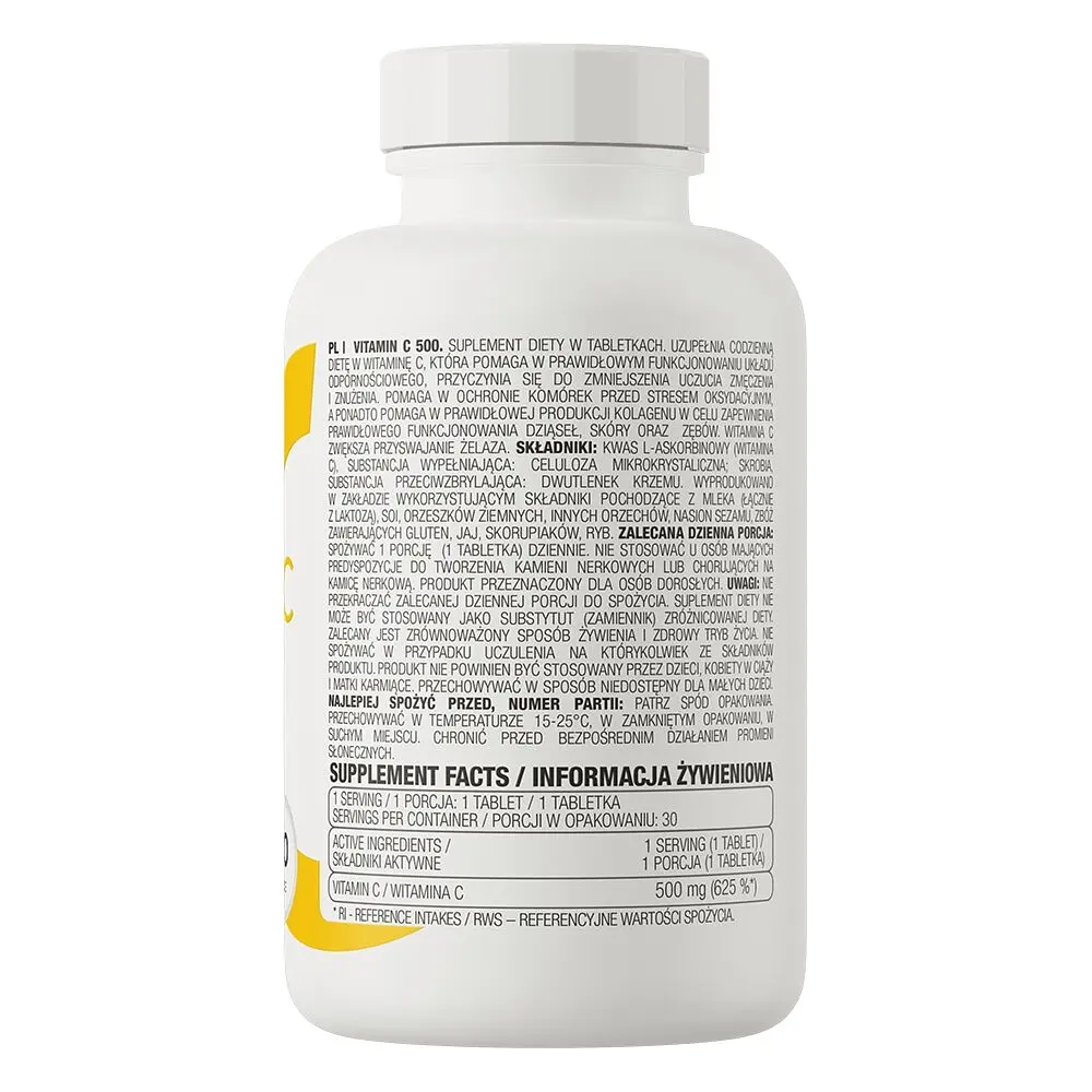 Вітамін C OstroVit Vitamin C 500 mg, 30 таблеток - фото 2