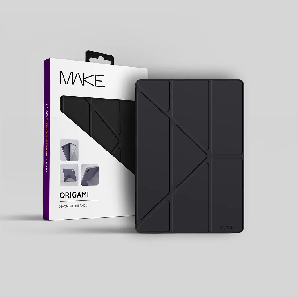 Чохол-книжка MAKE Xiaomi Redmi Pad 2 (9.7'') Origami Black - фото 2