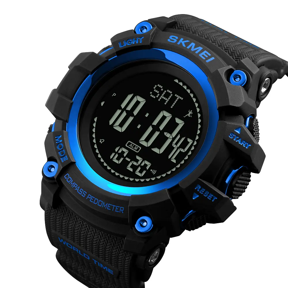 Наручний годинник чоловічий 1356BU Black-Blue Compass Skmei acs0030794 - фото 2