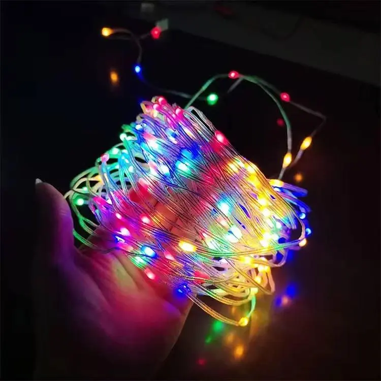 Умная гирлянда Sun Lamp лента 100 LED 10 метров USB-пульт дистанционного управления ip65 приложение - фото 6