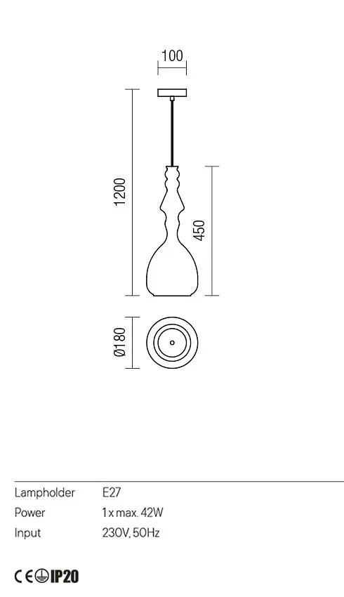 Подвесной светильник Redo AMBIX SU 1X40W E27 COFFEE (5.1.1) 01-2939 - фото 3