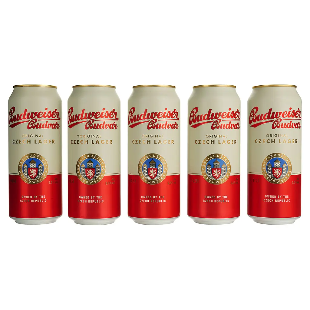 Набір: пиво Budweiser Budvar Original (5 шт. х 0.5 л = 2.5 л) + кухоль 0.3 л - фото 3