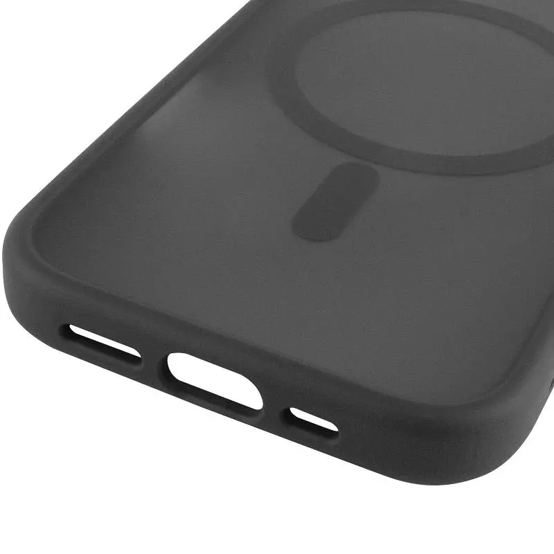 TPU+PC чохол Metal Buttons with MagSafe для Apple iPhone 17 (6.3) Чорний / Black - фото 5