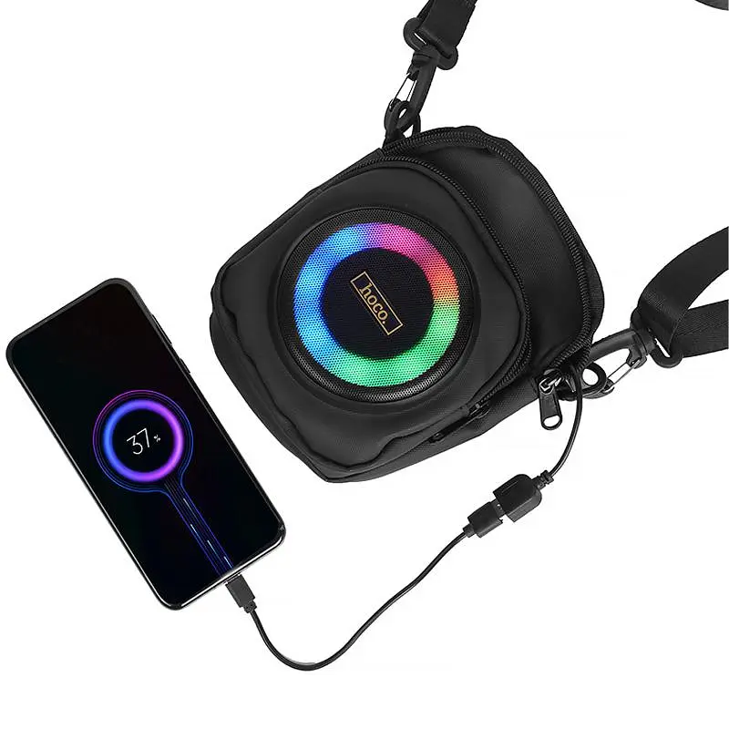 Сумка крос-боді зі вбудованою колонкою Hoco HC41 Wave Bass Black - фото 5