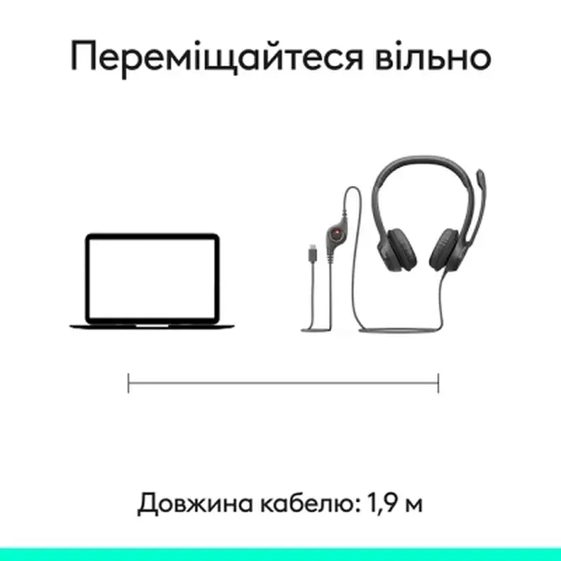 Навушники Logitech H390 USB-C Midnight Black (981-001576) - фото 8
