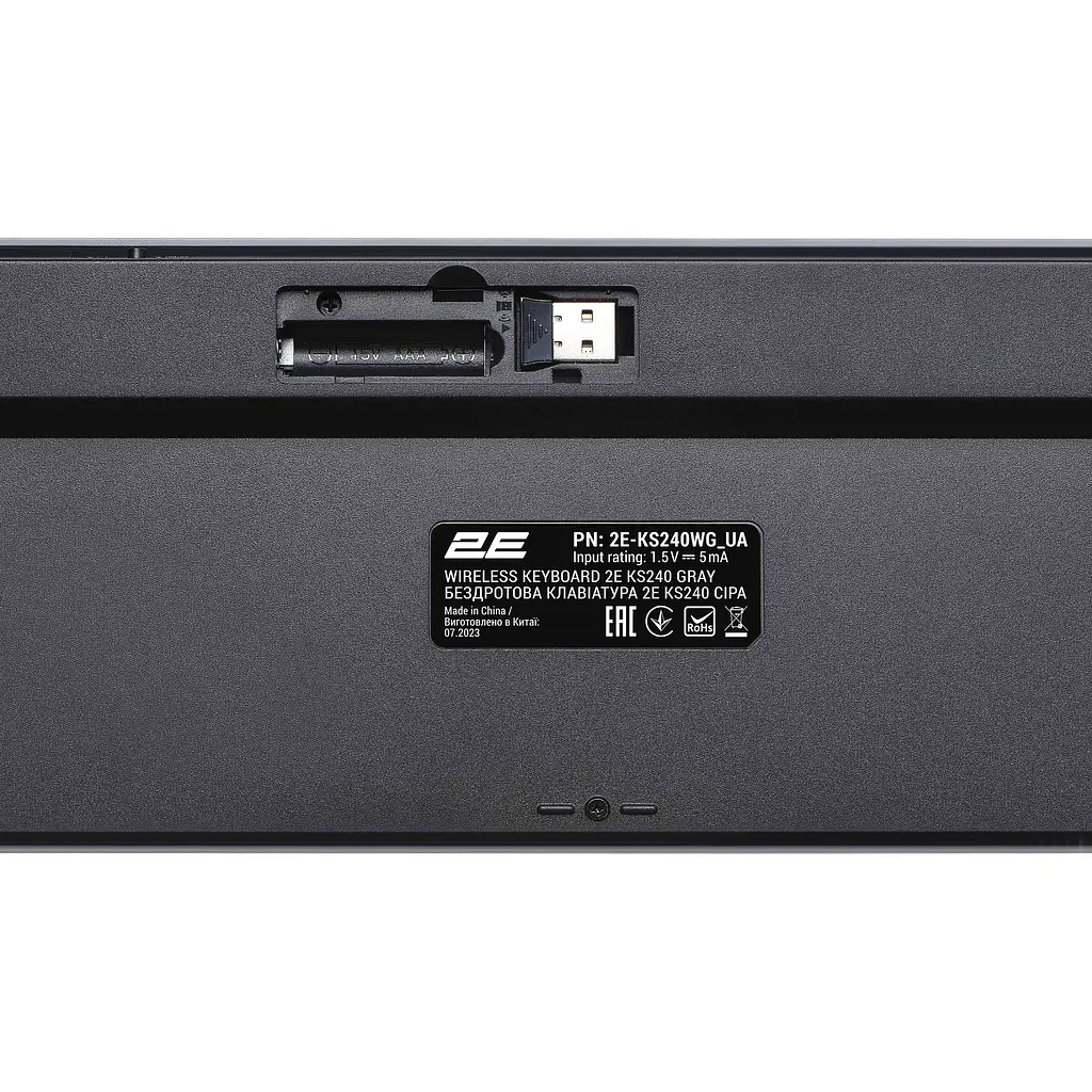 Клавіатура 2E KS240 Wireless UA Grey (2E-KS240WG_UA) [150955] - фото 7