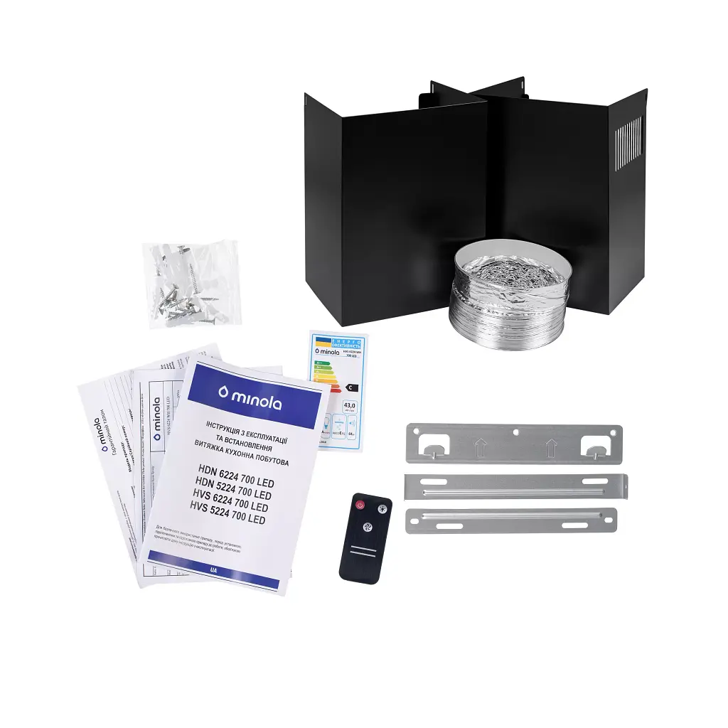 Вытяжка декоративная наклонная Минола HVS 5224 BL 700 LED - фото 10