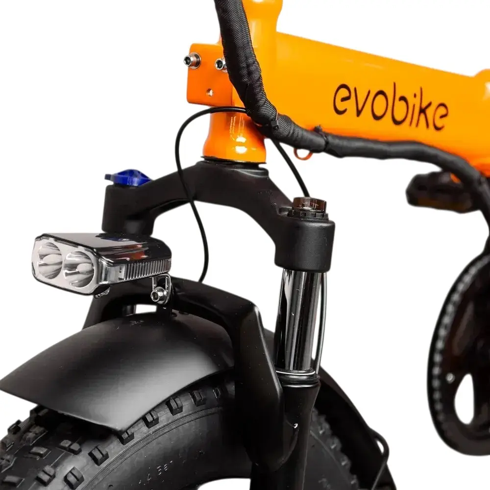 Електровелосипед EvoBike Storm V8S (1000W, 48V, 18Ah) Фетбайк + Вантажний Багажник Помаранчевий - фото 3