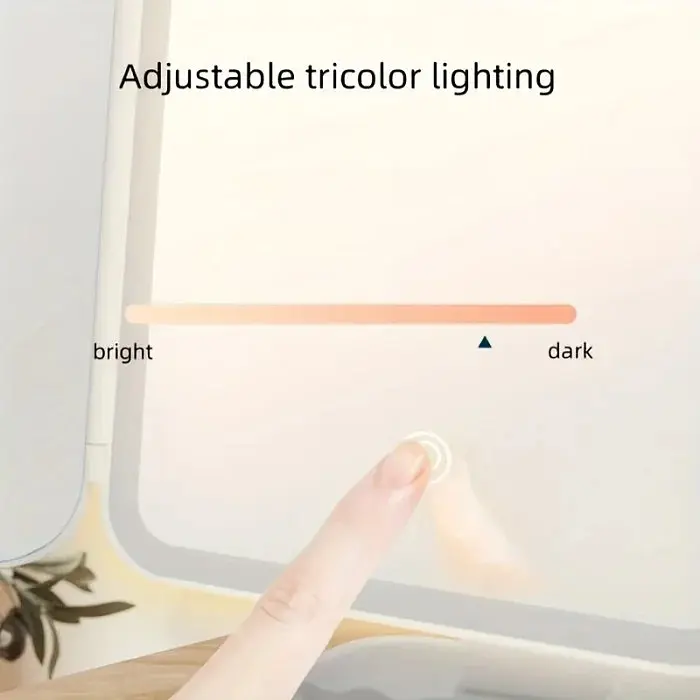 Потрійне LED-дзеркало для макіяжу KAR193 складне акумуляторне біле - фото 2