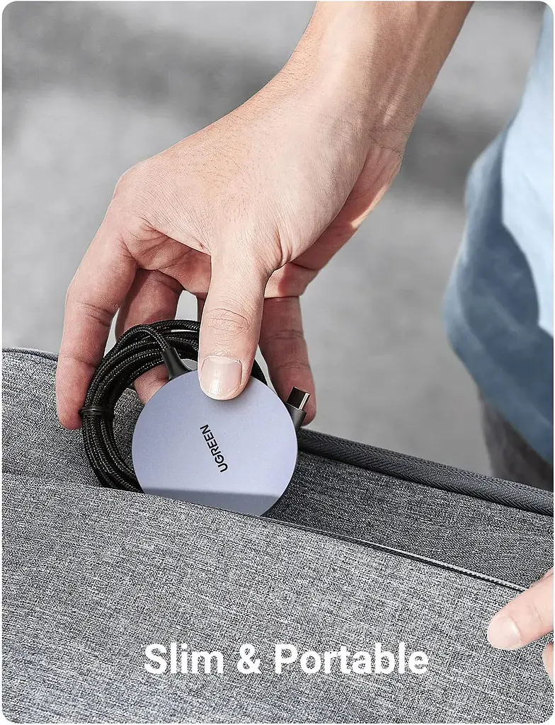Бездротовий зарядний пристрій Ugreen Magnetic Wireless Charger 15W Grey [CD245/30233] [91936] - фото 4
