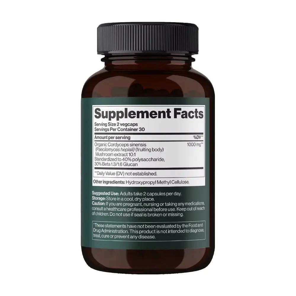 Гриб кордицепс Mind Shi Cordyceps Mushroom 1000 mg, 60 вегакапсул - фото 2