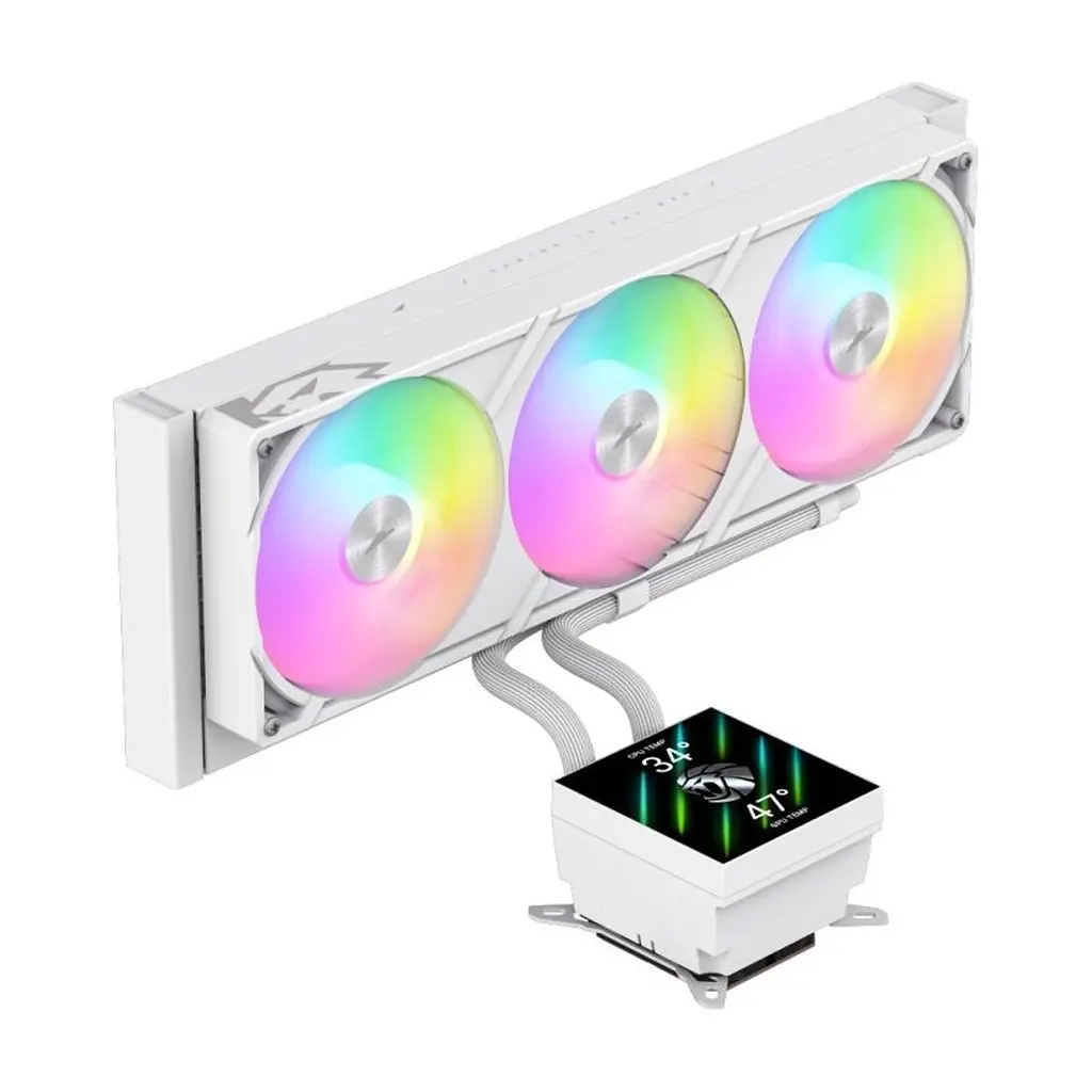 Система рідинного охолодження Gamemax GLACIER 360 LCD WH - фото 3