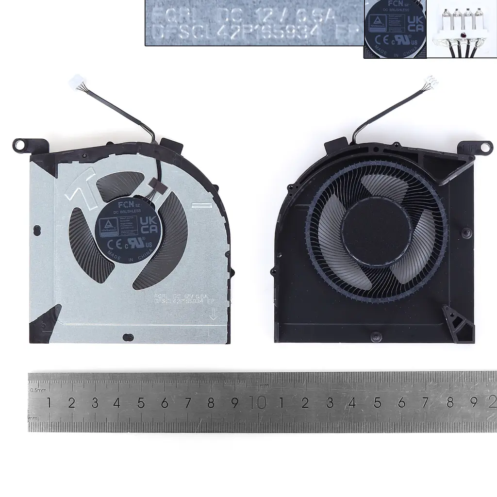 Вентилятор кулер для Lenovo LOQ 15IRH8 16IRH8 Type 82XV 82XW, (12V CPU fan, FQRL DFSCL42P165934) - фото 3