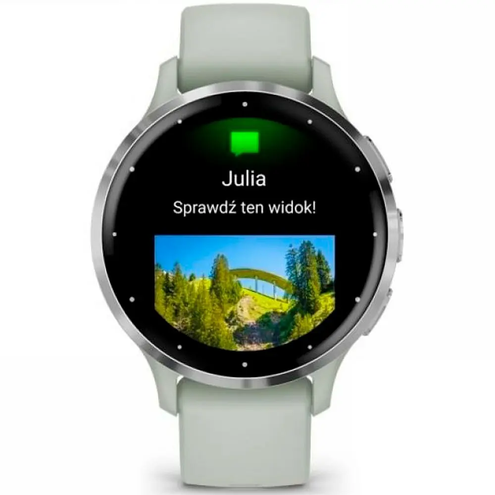 Смарт-годинник Garmin Venu 3S Silver S. Steel Bezel w. Sage Grey Case and S. Band (010-02785-01) - фото 4