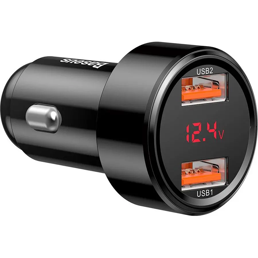 Автомобільний зарядний пристрій Baseus Magic Series Dual QC Digital Display 45W Black (CCMLC20A-01) [167339] - фото 3