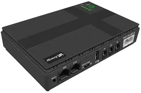 Источник бесперебойного питания для сетевых устройств DC1018P 10000 мАч 5-9-12 вольт - фото 2