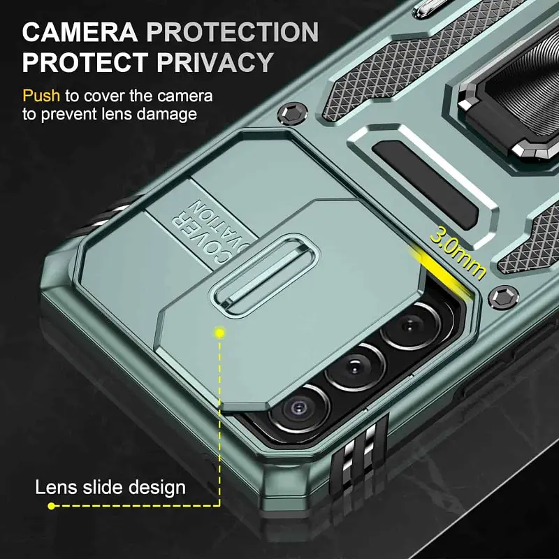 Ударостійкий чохол Camshield Army Ring для Samsung Galaxy A53 5G Зелений / Light Green - фото 4