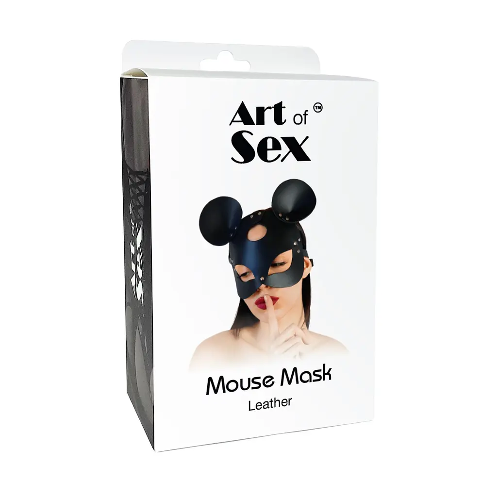 Шкіряна маска мишки Art of Sex - Mouse Mask, колір Червоний - фото 5