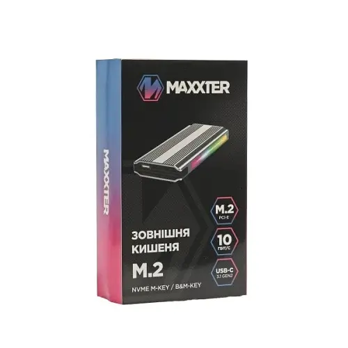 Зовнішня кишеня , Grey, M.2, Type-C 3.1 Gen2 Maxxter teh0028343 - фото 5