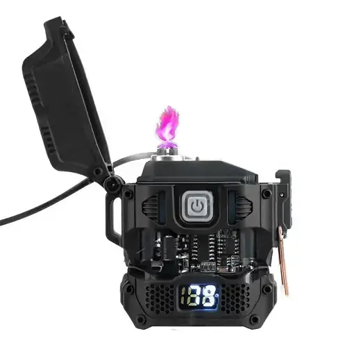Ліхтар запальничка Multifunctional D54-2LED + BOX LCD Type-C (3+1 режими) - фото 6