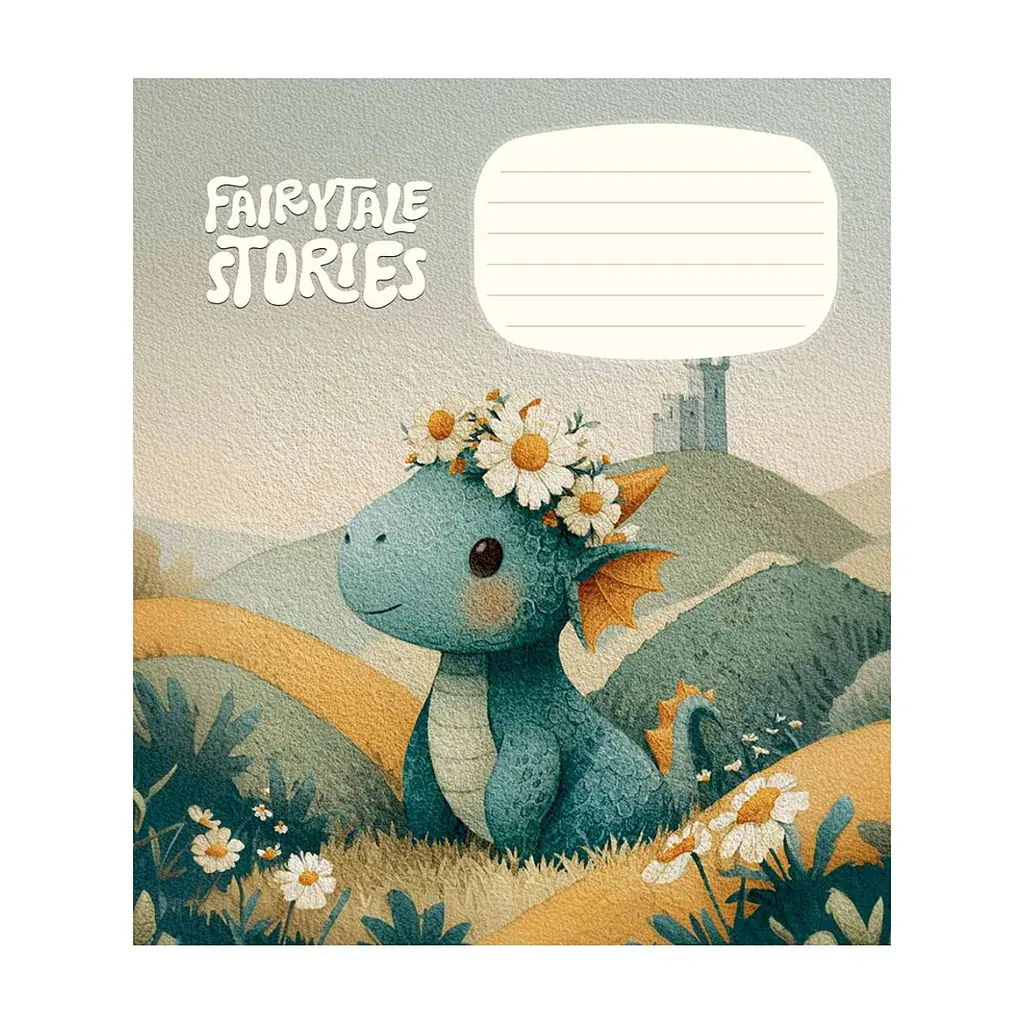 Зошит Школярик Fairytale Stories 12 аркушів коса лінія (012-3755C), в асортименті - фото 3