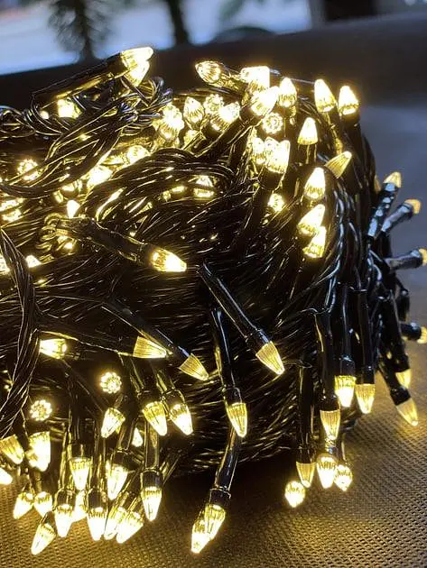 Гирлянда светодиодная Конус 240 LED гирлядная 5х0.6м от сети Новогодняя гирлянда для украшения дома Тепло белая - фото 3