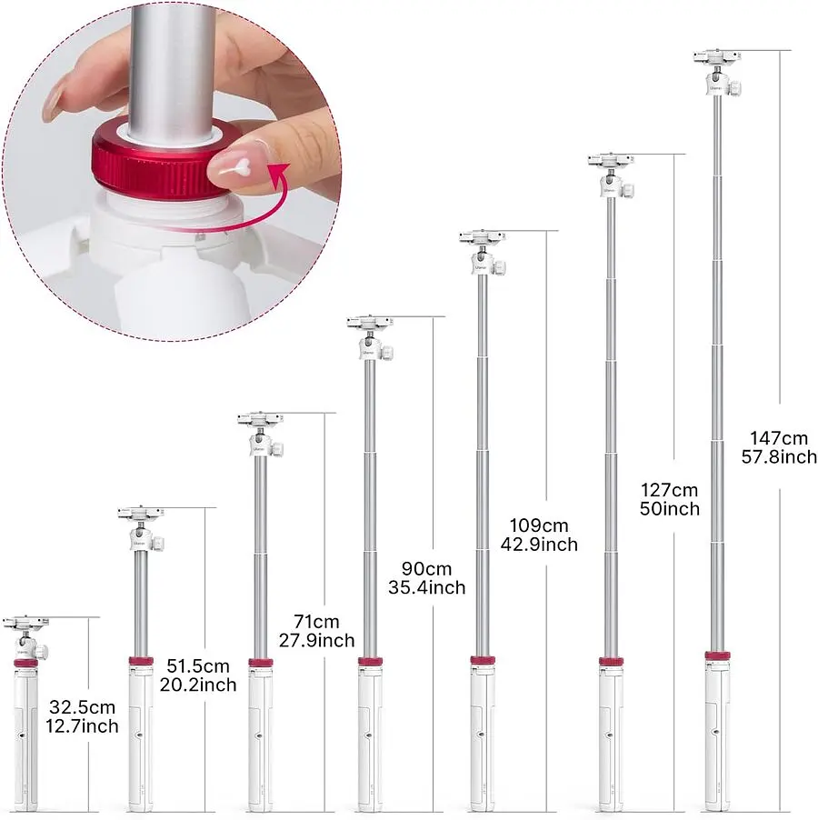 Штатив Ulanzi Vijim Multi-functional Mini Tripod White (UV-2503A MT-44 white) (2503A) - фото 7