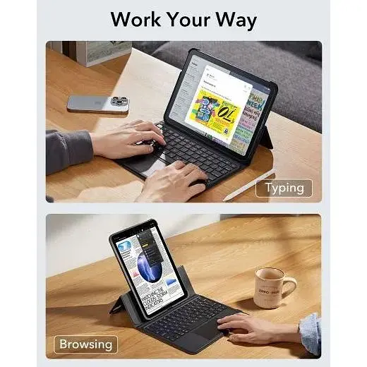 Чохол-клавіатура ESR Ascend Keyboard Case US Layout-Black для iPad Pro 11" (2024) (6B0190102) - фото 3