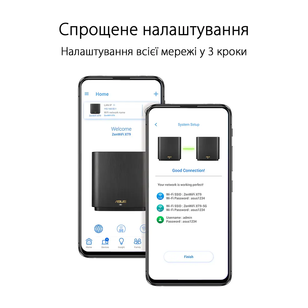 Система WiFi-Mesh ZenWiFi XT9 AX7800, 3xGE LAN, 1x2.5GE WAN, 1xUSB 3.2, 1 мод, черный Asus teh0017201 - фото 7