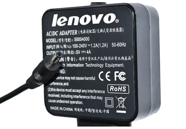 Блок питания для ноутбуков Lenovo 5V 4A 20W 3.5х1.35 - фото 2