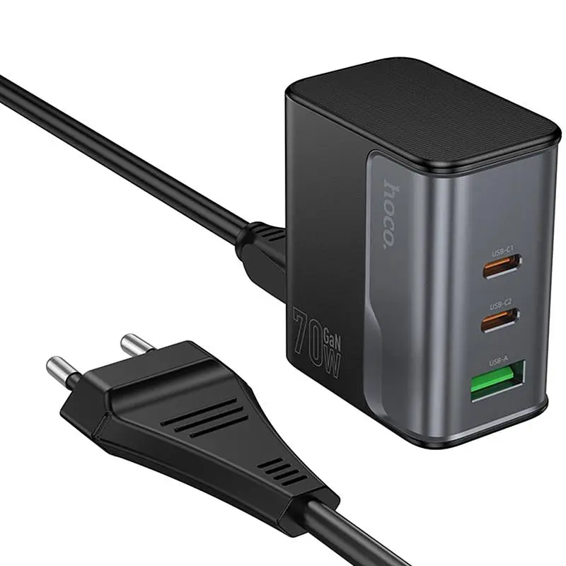 МЗП Hoco CS76A Star Speed PD70W (1USB-A/2C) Midnight Black - фото 4