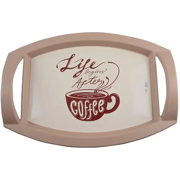 Таця для сервірування Violet House 0081 Cappuccino, 32x44,5x8 см (0081 Cappuccino 32*44,5*8 см) - фото 2