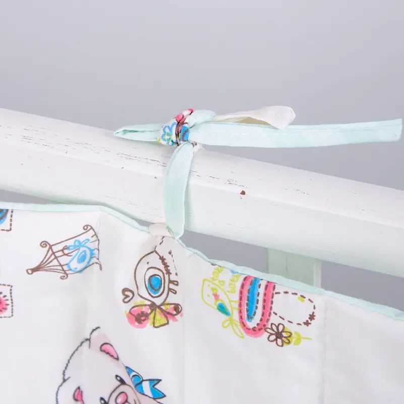 Борт в кроватку MirSon Kids Time 18-0005 Kind Bear защитный белый - фото 5