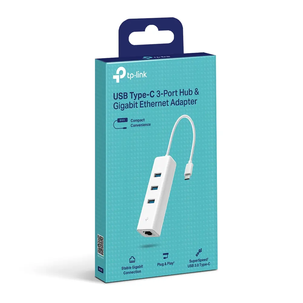 Сетевой адаптер UE330С 1xGE, 3xUSB3.0, USB-С TP-Link teh0018067 - фото 7