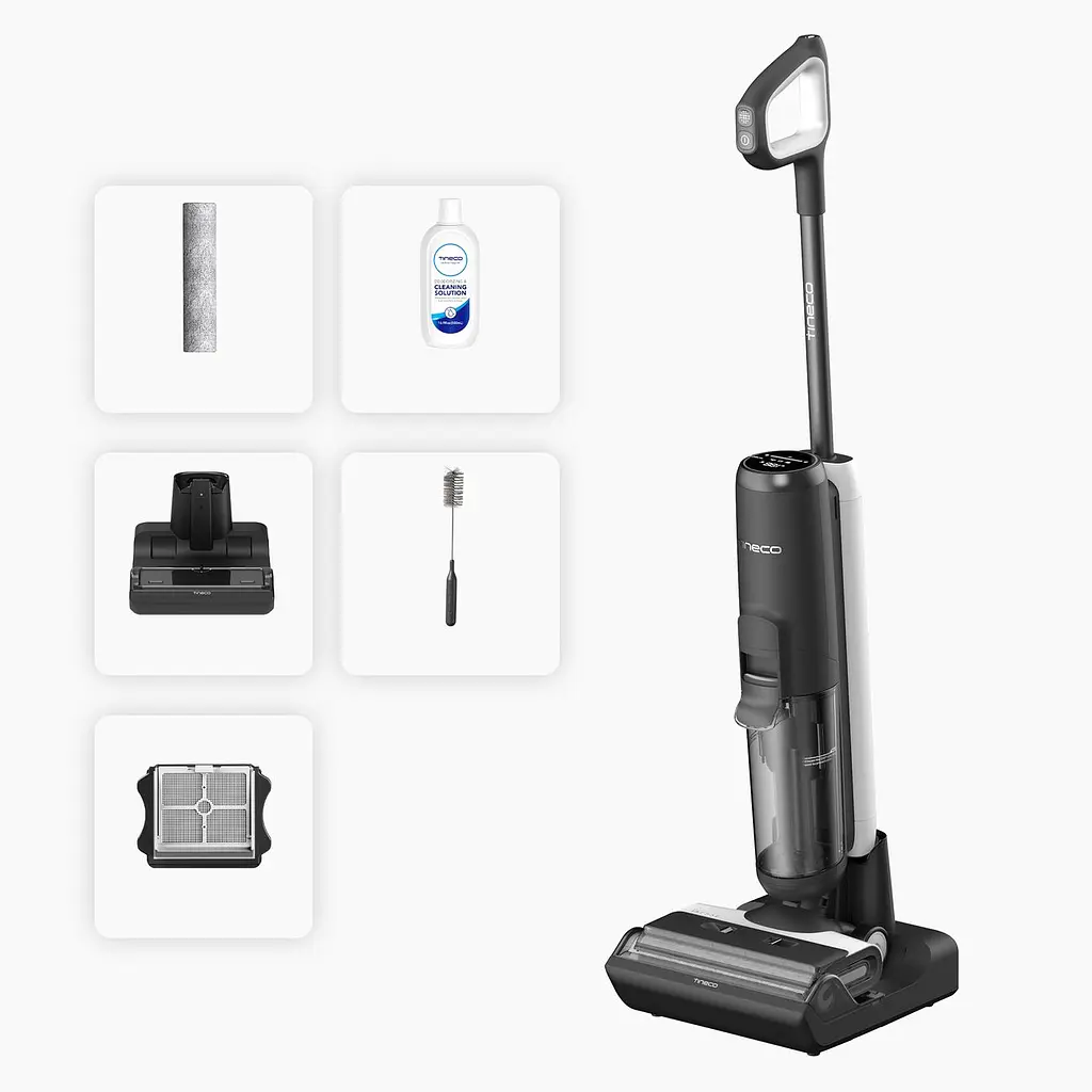 Ручной моющий аккумуляторный пылесос Tineco Floor One S6 Flashdry Pet черно-белый (FW144000DE) - фото 6