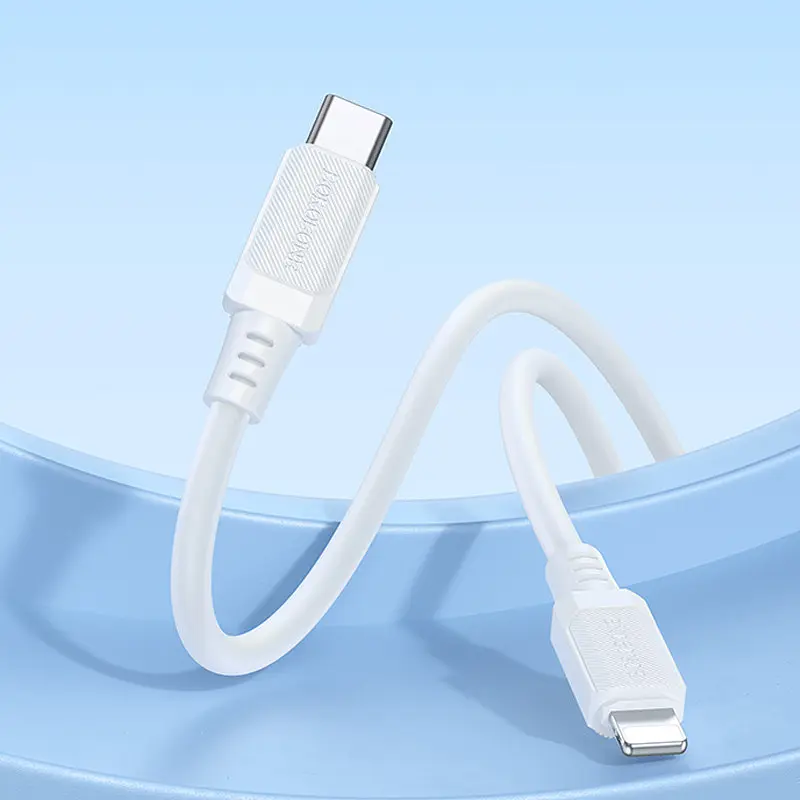 Дата кабель Borofone BX115 Lotto Type-C to Lightning 27W (1m) White - фото 4
