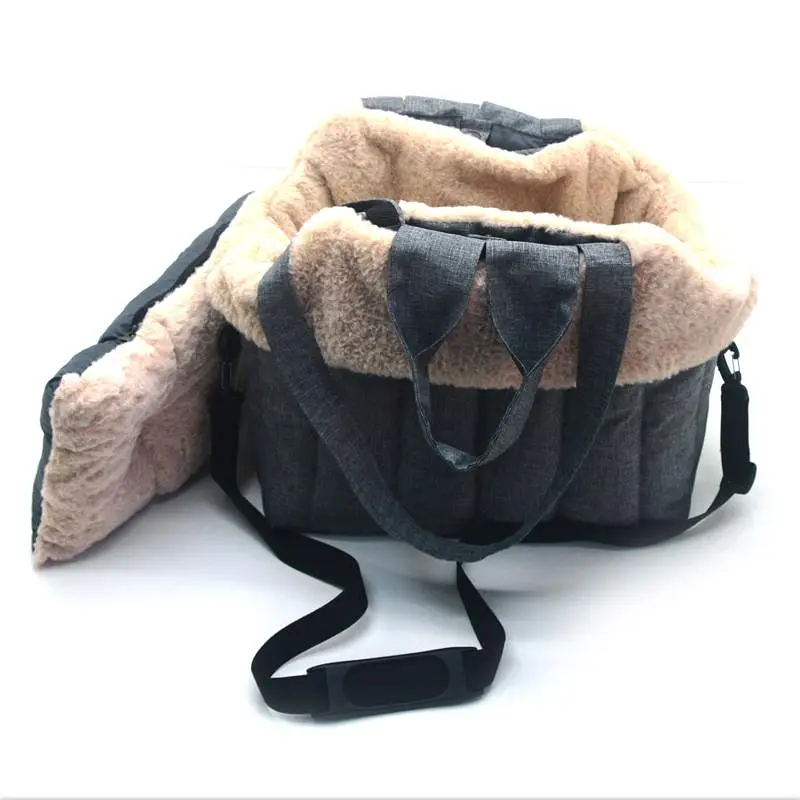 Сумка-лежак для кошек и малых собак Zoo-hunt омфорт S №1 38х20х32 см серая - фото 6